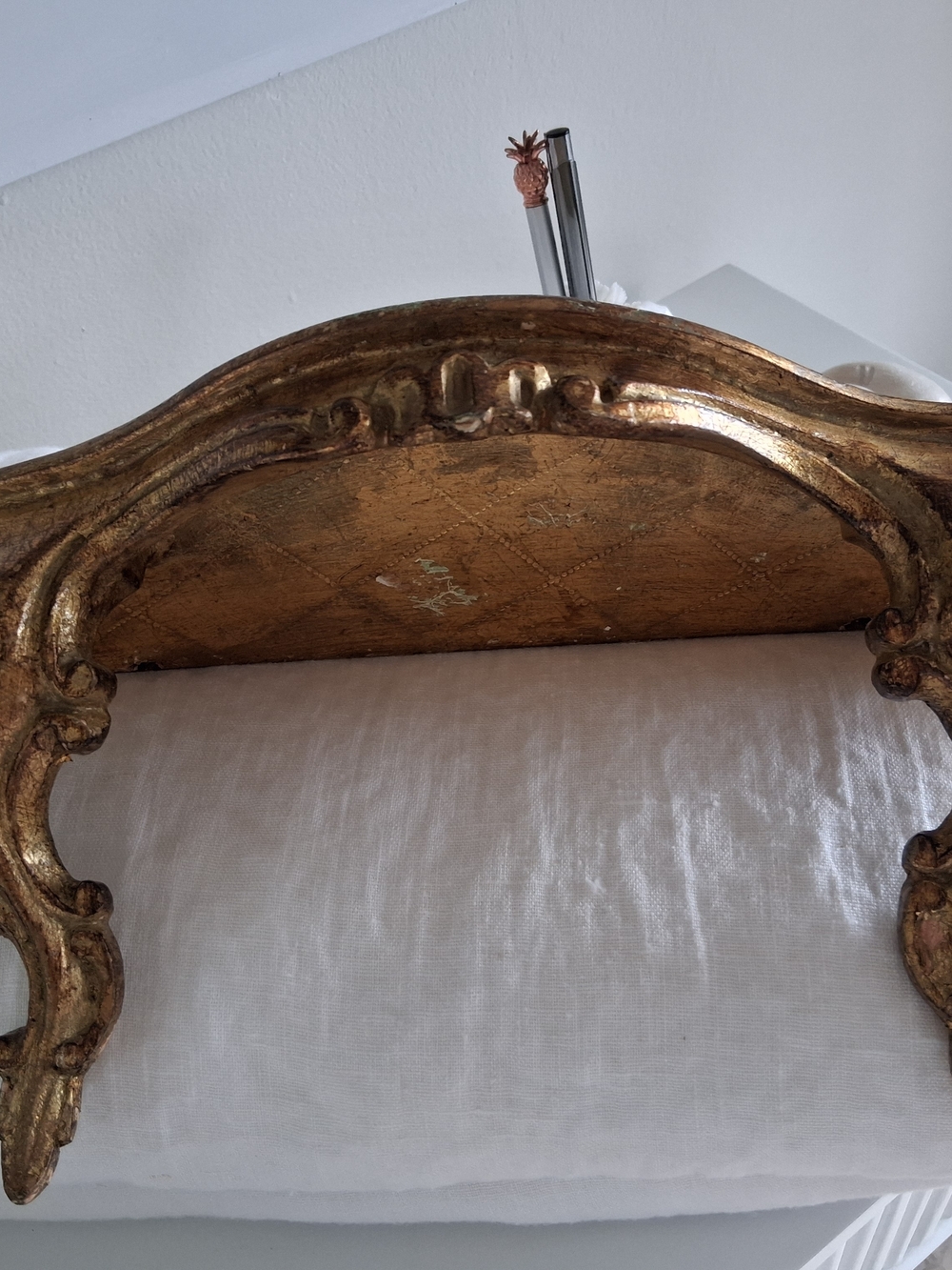Gold Gilt Italian Florentine Carved Wood Shelf - Picture 2 of 12